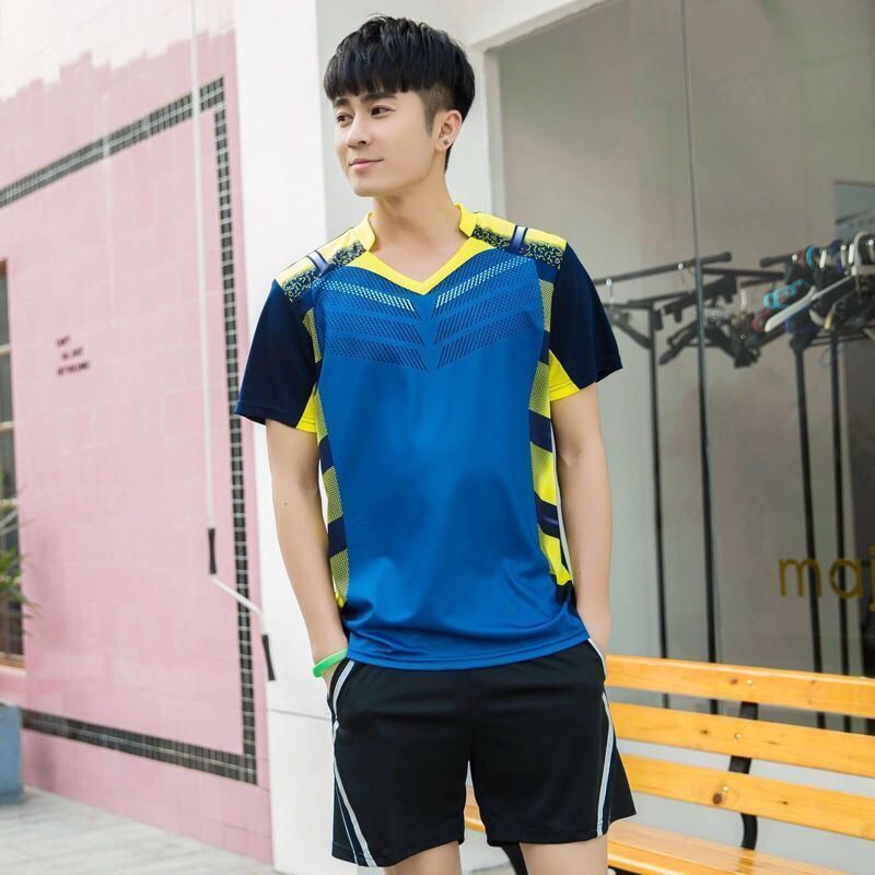 Set Đồ Thể Thao Cầu Lông Cổ Tròn Khô Nhanh Thời Trang Mùa Hè Cho Nam Và Nữ