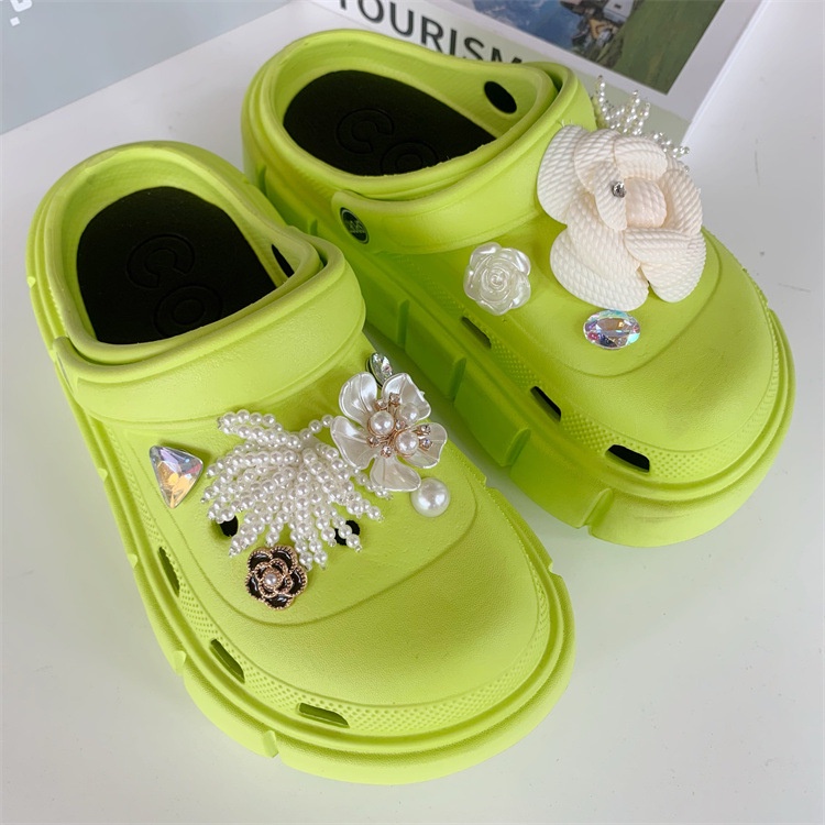 sticker dép crocsPhụ Kiện Khóa Trang Trí Giày Dép Hình Hoa Lớn