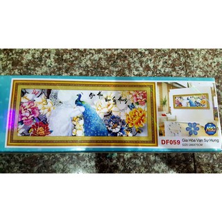 Tranh đính đá Gia hòa vạn sự hưng size lớn DF059 (hangdang12)