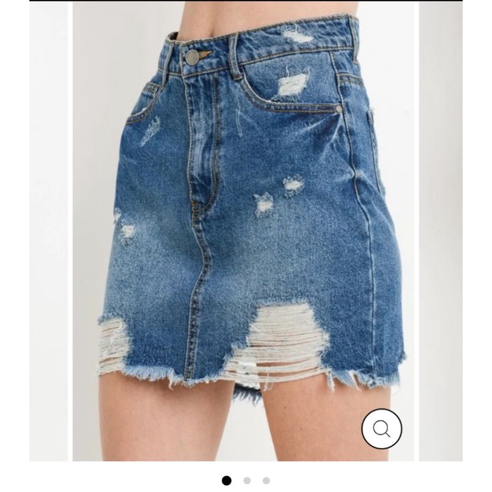 Chân váy jean rách Zara VNXK denim mini short skirt ripped cv jeans zr cạp cao xuất khẩu dư xịn