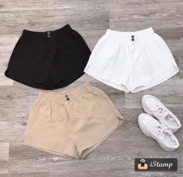 [ Mã FAMAYWA giảm 10K đơn 50K] Quần short xẻ tà 2 khuy chất đũi siêu mát | BigBuy360 - bigbuy360.vn