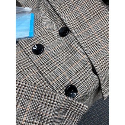 Áo khoác vest blazer túi dọc kẻ phong cách Hàn Quốc thanh lịch Junnie Closet
