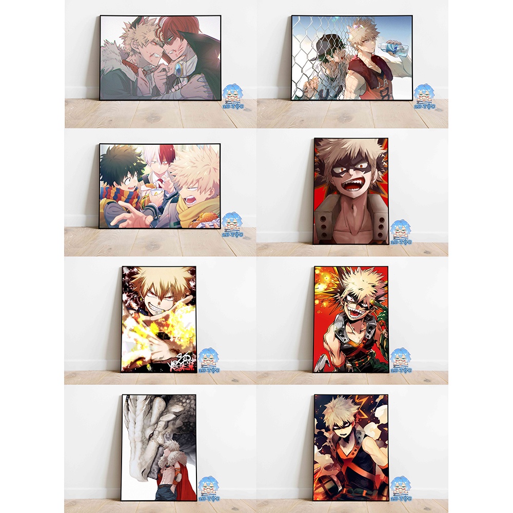 Tranh poster A3 Bakugo Katsuki (16) Anime Manga My Hero Academia - 2D Tộc Shop