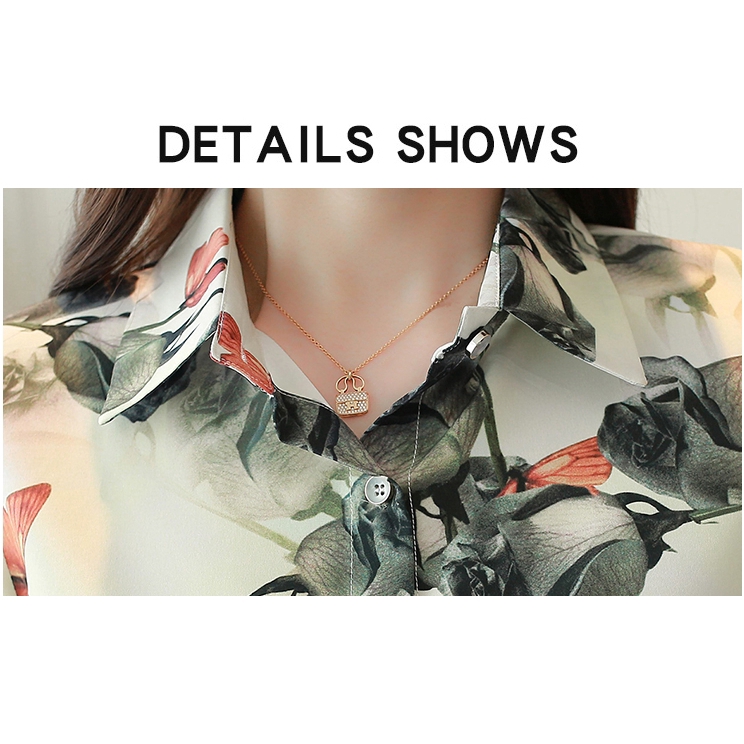 FREESHIP ĐƠN 99K_ Korean Casual Women Chiffon Shirt Long Sleeve Floral Female Workwear Blouse | BigBuy360 - bigbuy360.vn