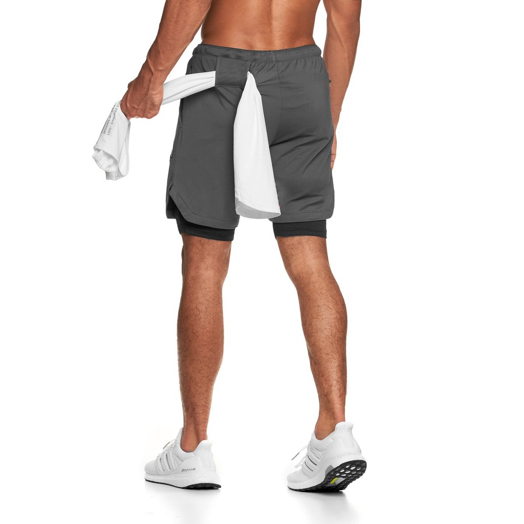 Quần Tập Gym 2 Lớp Quần Short Quần Đùi Thể Thao Nam ASRU - BiT Fitness Q.AS.2L | BigBuy360 - bigbuy360.vn