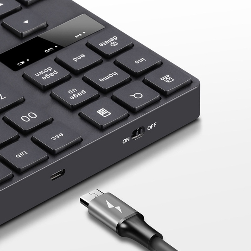 Bàn Phím Số Mini 35 Phím 2 4G Sạc USB Đa Năng