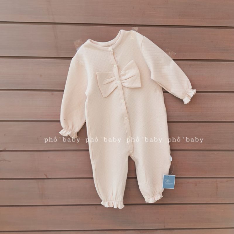 Bộ liền thân trần bông hồng bé gái
