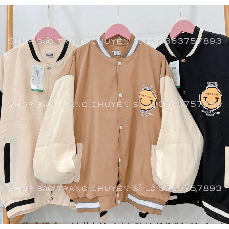 Áo Khoác Bomber Bigsize Form Rộng Nam Nữ Hình Mặt Cười Kiểu Dáng Hàn Quốc Chất Da Lộn Đẹp Unisex
