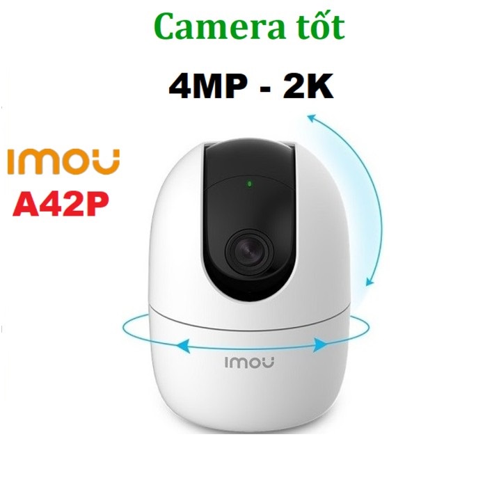 Camera Wifi imou A42P 4MP 2K Siêu Nét Quay 360 độ , Đàm thoại 2 chiều Chính Hãng