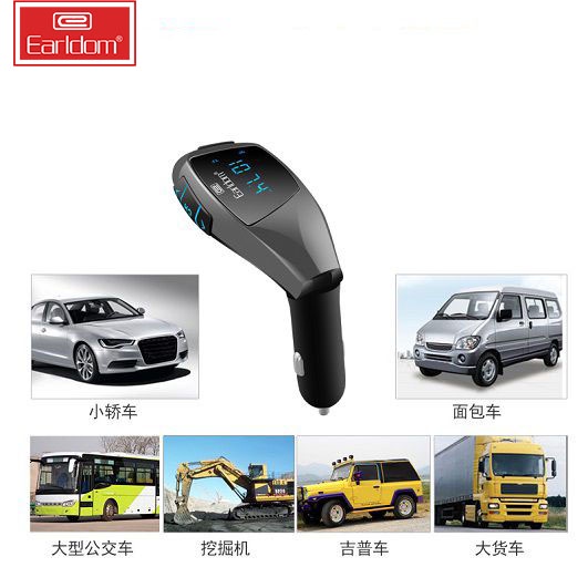 CHÍNH HÃNG EARLDOM Tẩu Sạc Ô tô màn hình LCD Earldom M25 Hỗ trợ bluetooth và Cổng USB hỗ trợ sạc nhanh