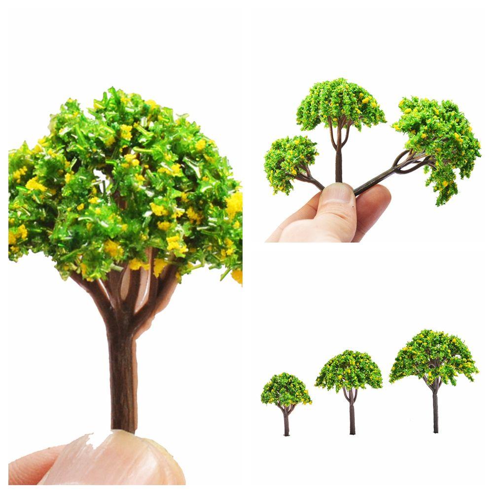 Bộ 12 Cây Giả Chất Liệu Nhựa Màu Xanh Lá Dùng Để Trang Trí