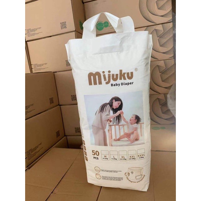 Bỉm Mijuku ❤️ Combo 100 Miếng Bỉm Quần Mijuku Cao cấp Nhật Bản M100/L100/XL100/XXL100