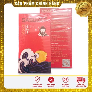 Bao Cao Su Sasuke 5in1 Hộp 12 Chiếc | Kéo Dài | Siêu Mỏng Dẻo Dai | Đốm Gai Có Bi