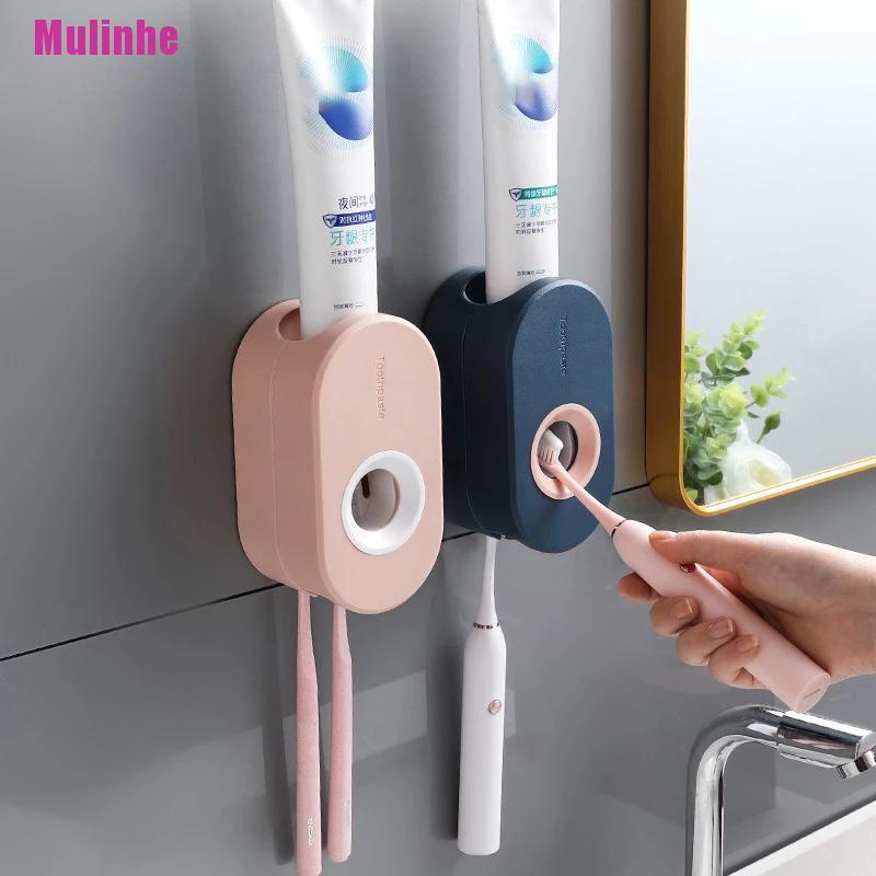 Bộ Bàn Chải Đánh Răng Tự Động Gắn Tường Tiện Dụng