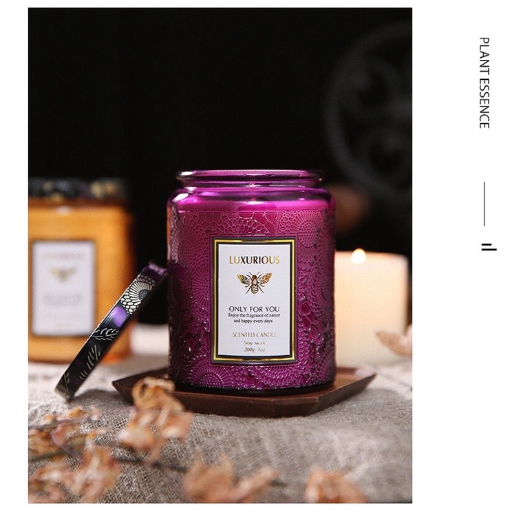 Nến Thơm Thư Giãn Không Khói HŨ LỚN - Nến thơm phòng giảm stress khử mùi tự nhiên