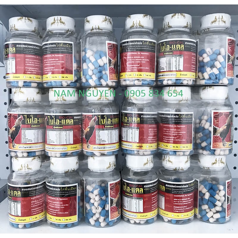 BIO CAL Thái Lan Hủ 100 viên bổ sung canxi, cứng xương, khỏe gân gối cho gà