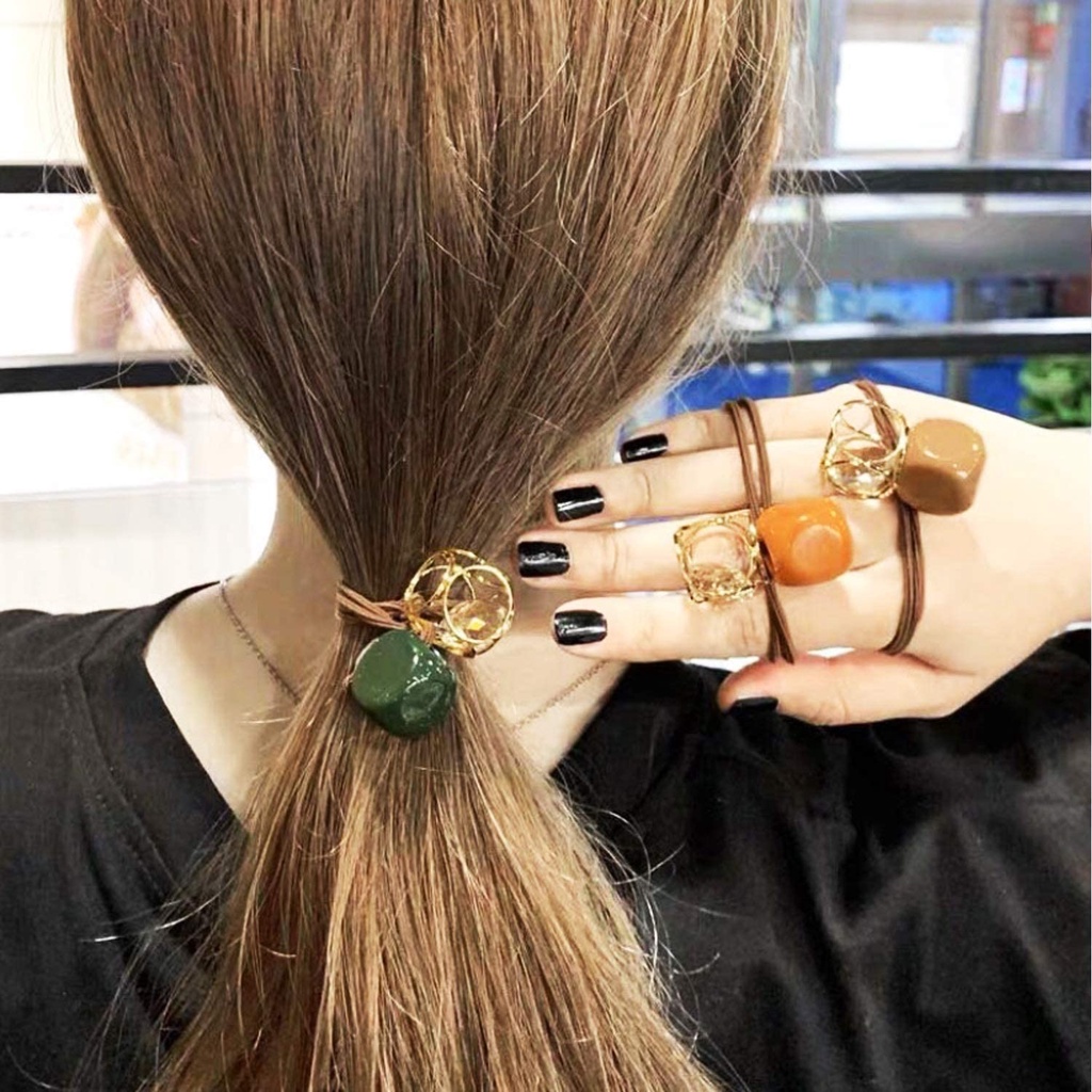 Dây Buộc Tóc Đính Đá Xinh Xắn Dành Cho Nữ