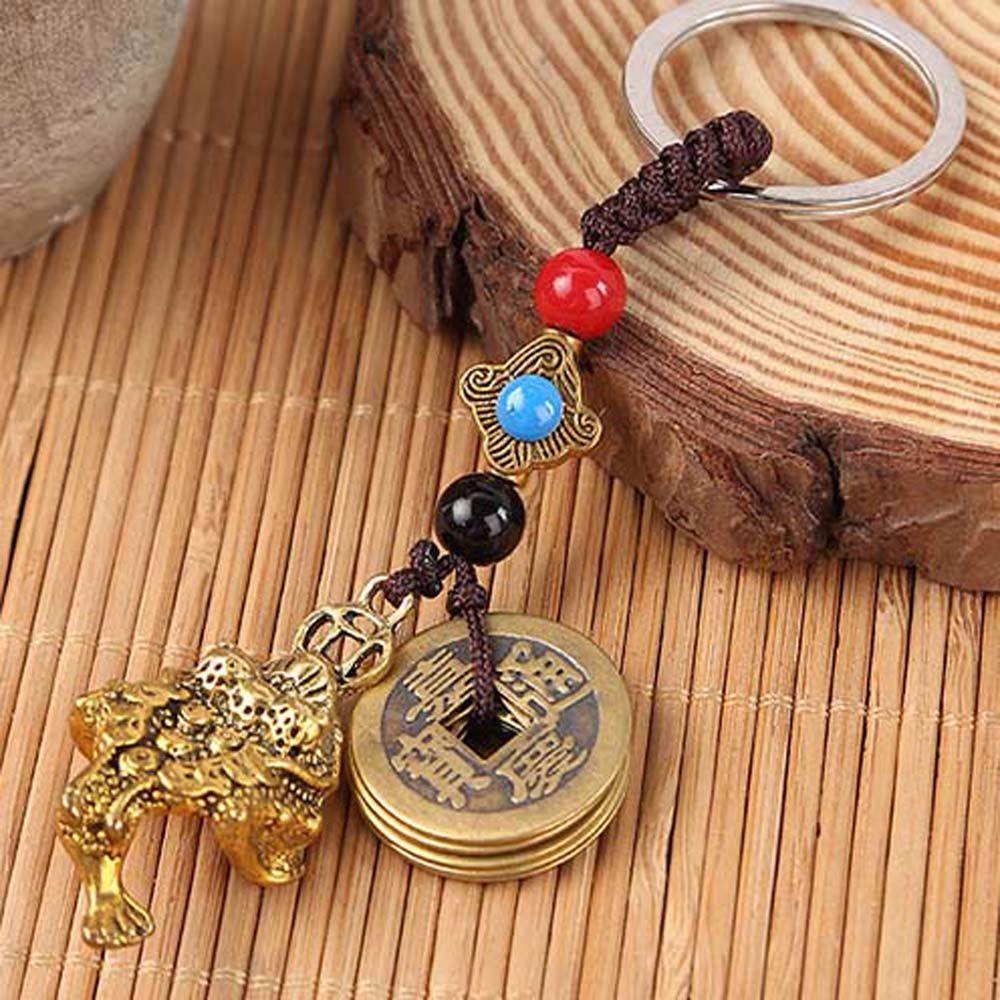 Móc Chìa Khóa Xe Hơi Bằng Đồng Thau May Mắn Phong Thủy Cổ Điển