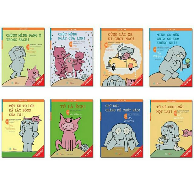 [Mã LIFEXANH24 giảm 10% đơn 99K] Sách - Combo Picture book song ngữ 8 tập Voi và Lợn phần 9 - 16
