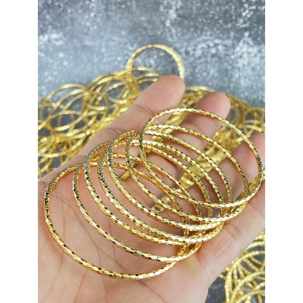 BỘ VÒNG XIMEN 7 CHIẾC CÓ KHOÁ GÀI KIỂU VUÔNG MẠ VÀNG 18K CAO CẤP