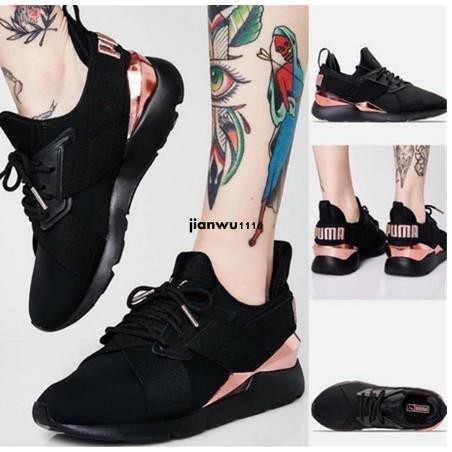 Puma PUMA Giày Thể Thao Chạy Bộ Phối Màu Đen Hồng Vàng Thời Trang Hàn Quốc Cho Nữ