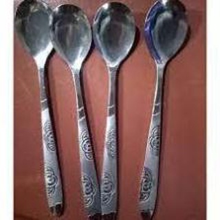 Thìa inox cán hoa văn