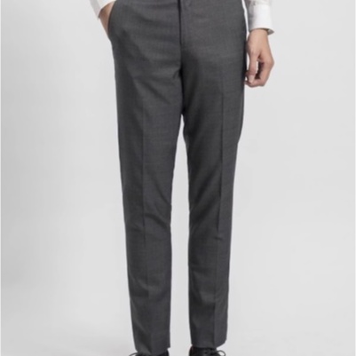 [Mã BMBAU300 giảm 7% đơn 499K] Quần tây nam công sở Aristino màu xám 36 kẻ dáng slim fit tinh tế vải polyester ATR00808