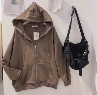 Áo Nỉ Zip Trơn Unisex
