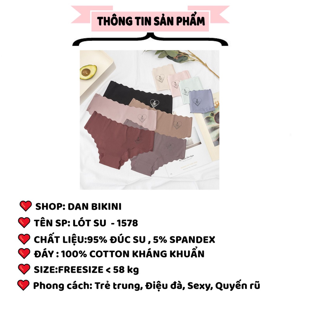 Quần Lót Nữ ❤️FREESHIP❤️ Quần Lót Nữ Đúc Su Cạp Viền Sóng không đường may mềm mại mỏng mát mã 1578