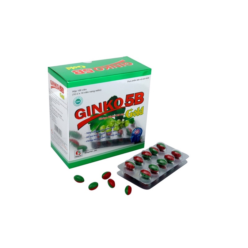 GINKO 5B GOLD - tăng cường tuần hoàn não và cải thiện trí nhớ