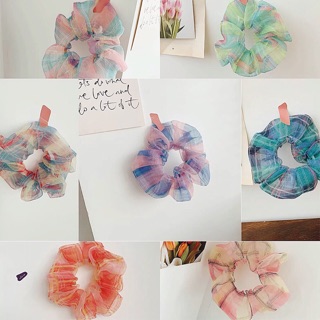 Scrunchies dây buộc tóc vải vintage bắt trend Jennie