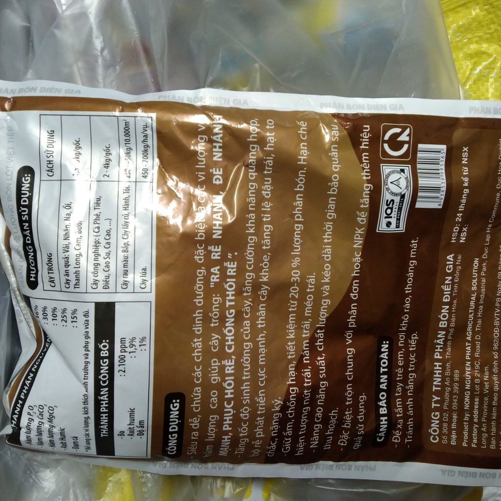 Phân Bón Lân Humic 1kg_Giải độc hữu cơ và thuốc bảo vệ thực vật LÂN HUMIC- MAGIE+Zn -PHÁT TRIỂN XANH LÁ