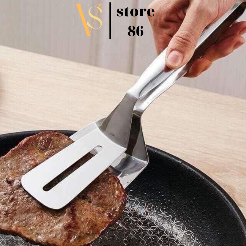 Xẻng, kẹp bằng Inox Dùng Để Gắp Đồ Chiên ,Nướng ,Gắp Các Đồ Nóng G198-xeng-kep