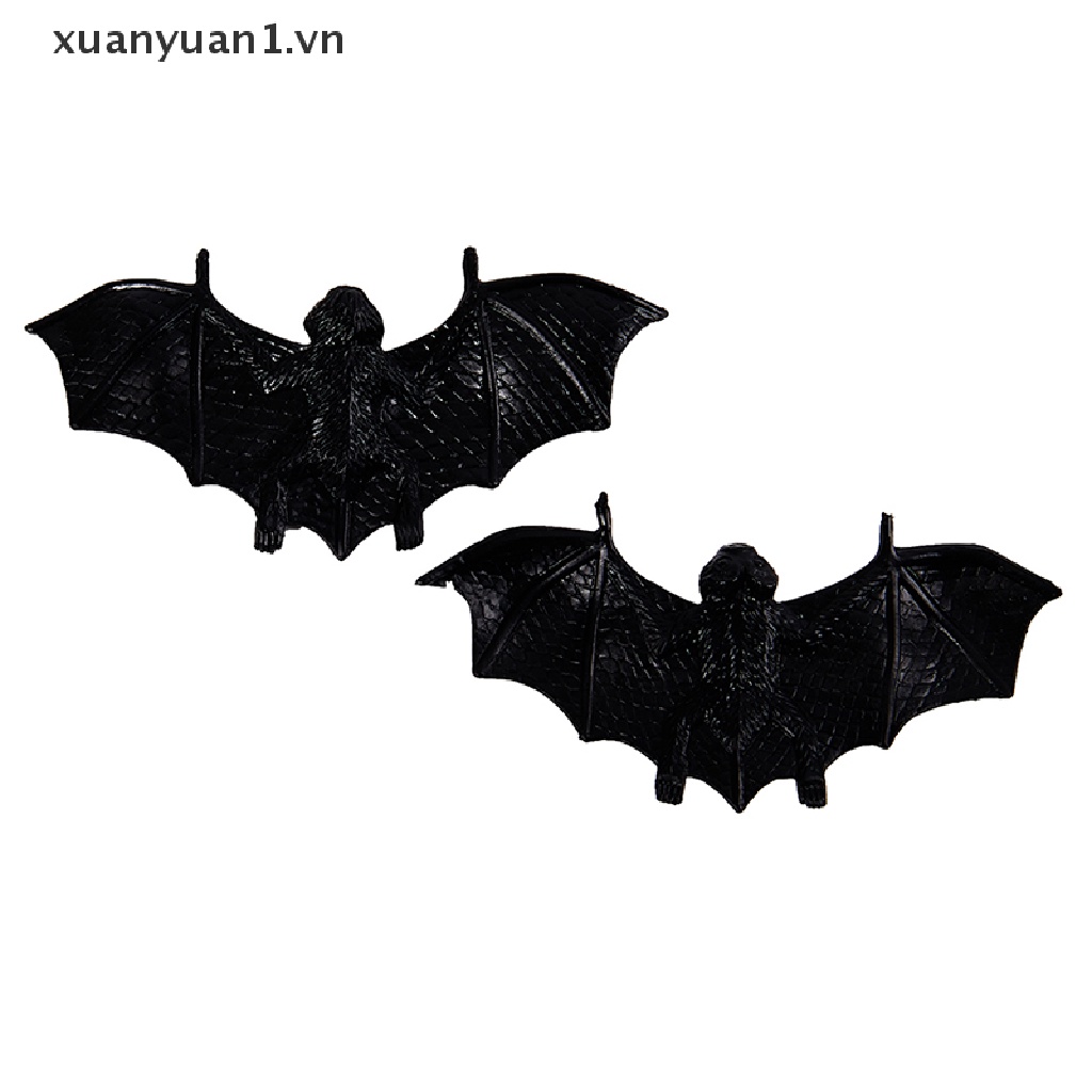 Set 10 Con Dơi Nhựa Đồ Chơi Giống Thật Cho Halloween