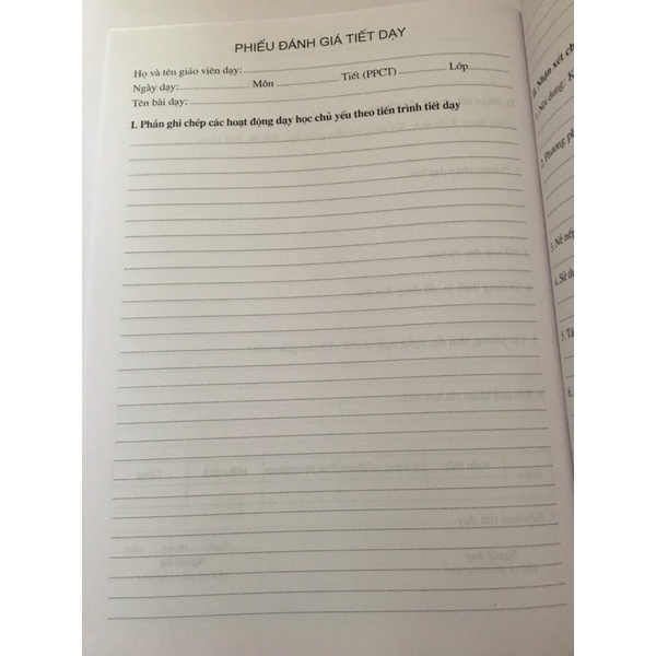 Sổ Dự Giờ Tiểu Học