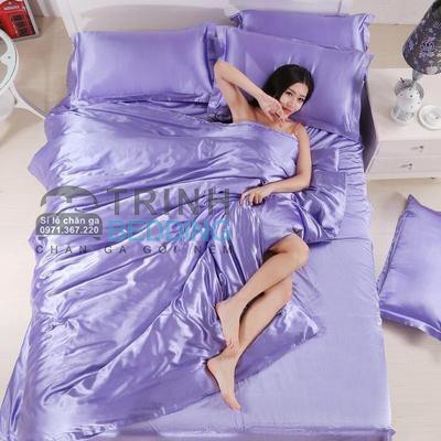 BỘ DRAP PHI LỤA MÀU MỚI MỊN MÁT CAO CẤP TRINHBEDDING