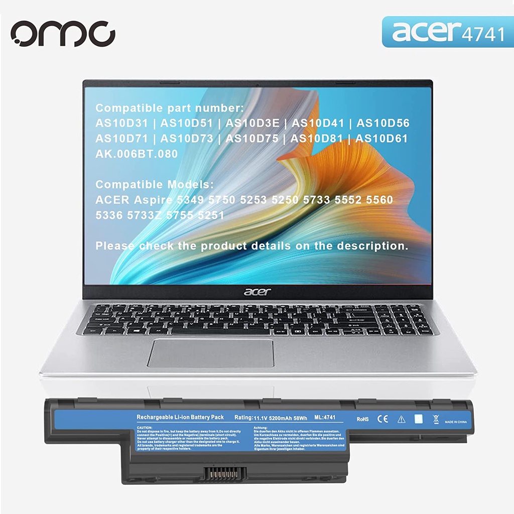 Pin Laptop Acer 4741 4739 4349 4738 4750 4752 E1-431 v3-471 mới 100%