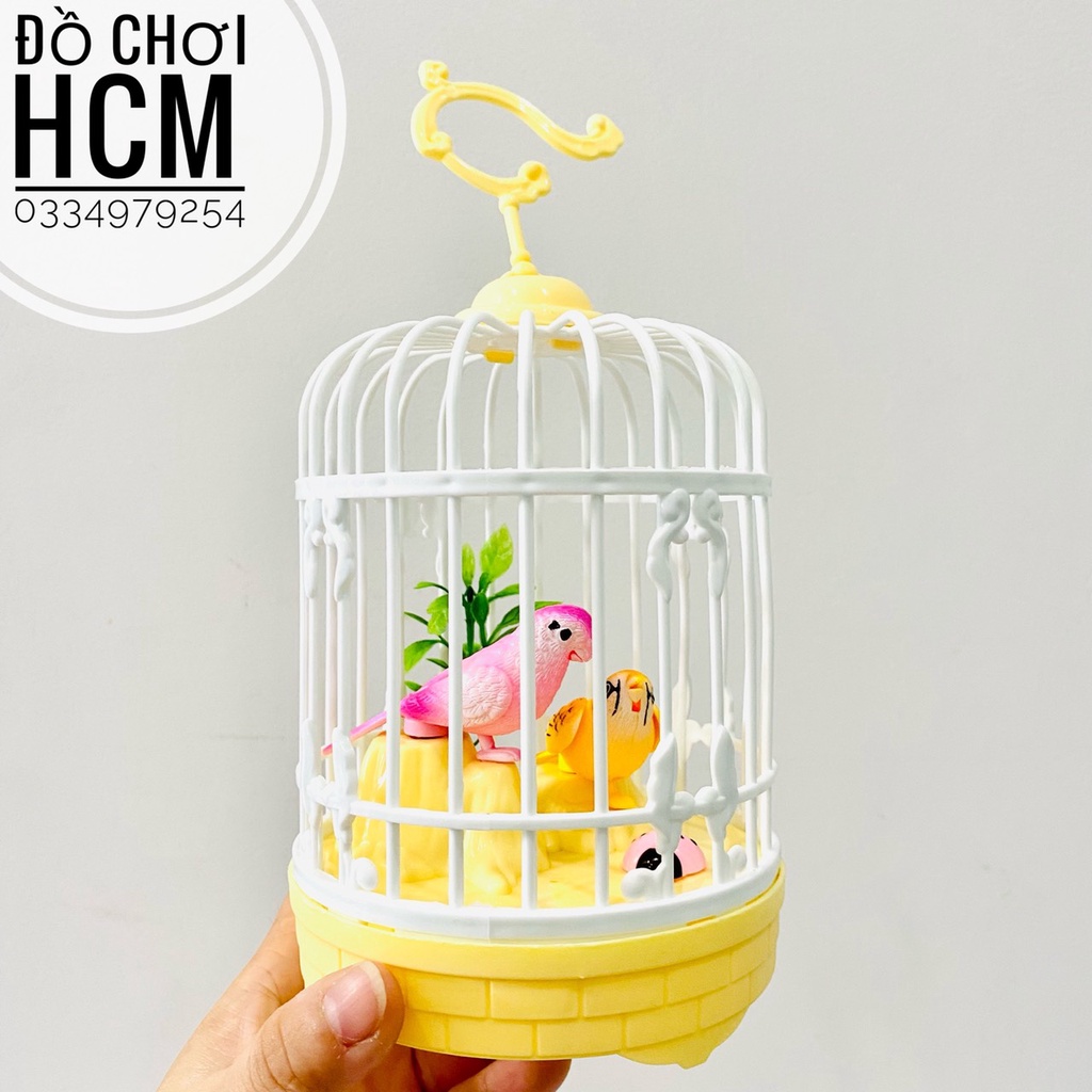 [BIẾT HÓT - CỬ ĐỘNG] Đồ chơi trẻ em lồng chim dùng pin có đèn rất đẹp, dễ thương dành cho bé yêu thiên nhiên 5502