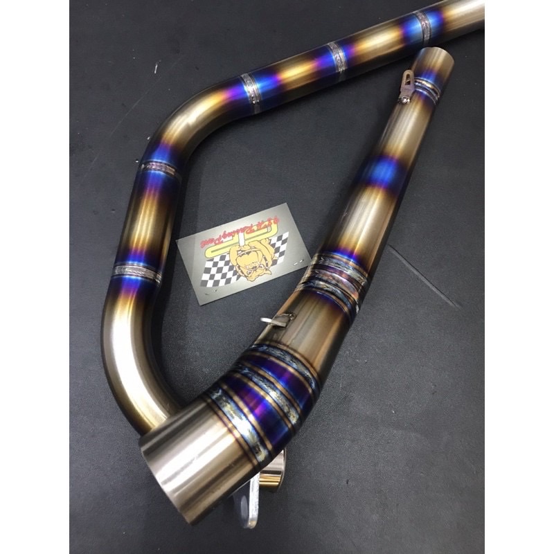 Cổ pô titan xài lon tăng 2 khúc cho xe winner sonic satria raider exciter 150