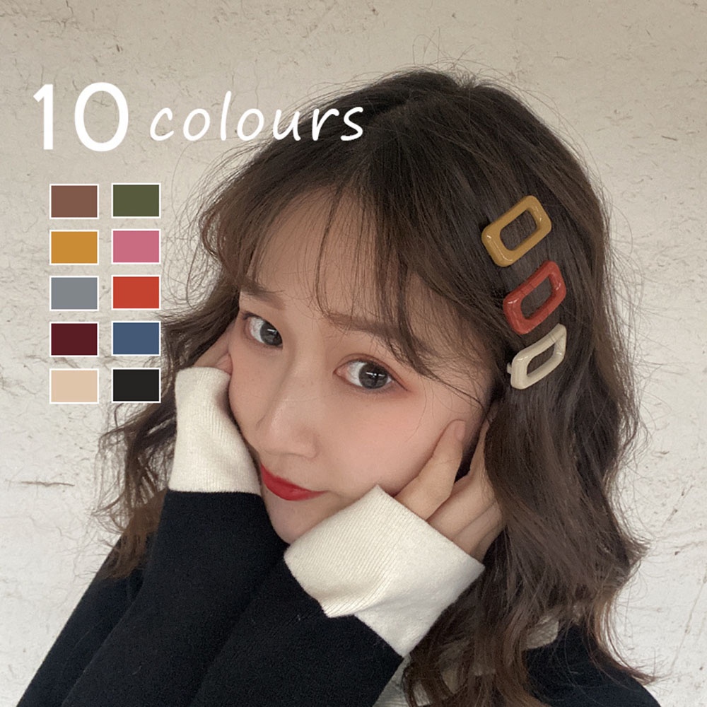 Kẹp tóc Acrylic nhiều màu sắc thời trang phong cách Hàn quốc cho nữ