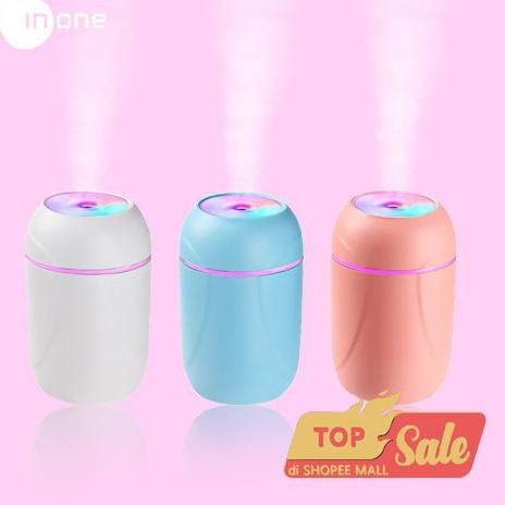 (Hàng Mới Về) Máy Phun Sương Tạo Độ Ẩm Mini Inone X13 300ml Hai Chế Độ Đèn Led Nhiều Màu Sắc Cổng Usb