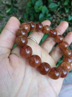 Vòng thạch anh tóc đỏ size Nam