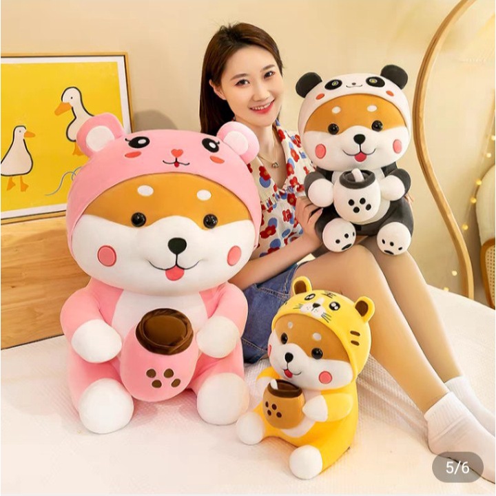 Gấu Bông Chó ShiBa Cosplay Cọp, Hổ, gấu bông shiba cosplay gấu trúc, gấu bông shiba cosplay thỏ, gấu bông ship hỏa tốc
