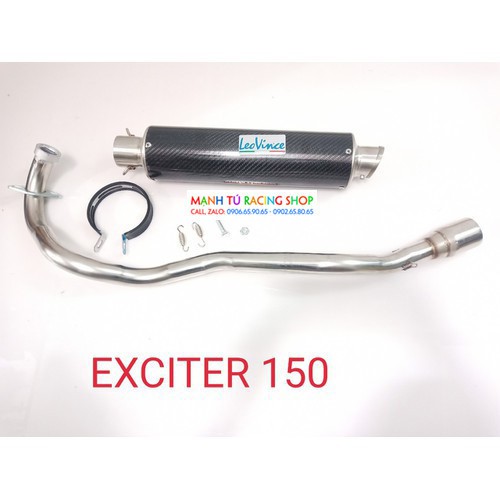 pô xe exciter 150 leovince dài 45 có cổ inox