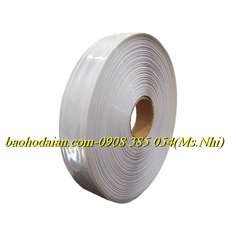 Cuộn phản quang nhựa kiểu trơn 2.5cm x 50m may đính kèm quần áo- Hình thật