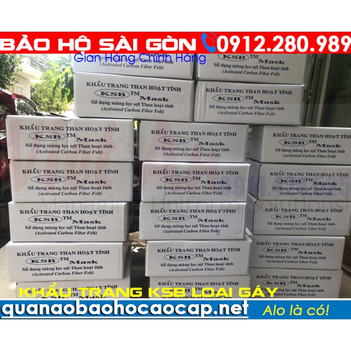 Khẩu Trang Than Hoạt tính KSB Mask Loại Gáy  (sử dụng được 1 tháng) hình chụp thật 100%