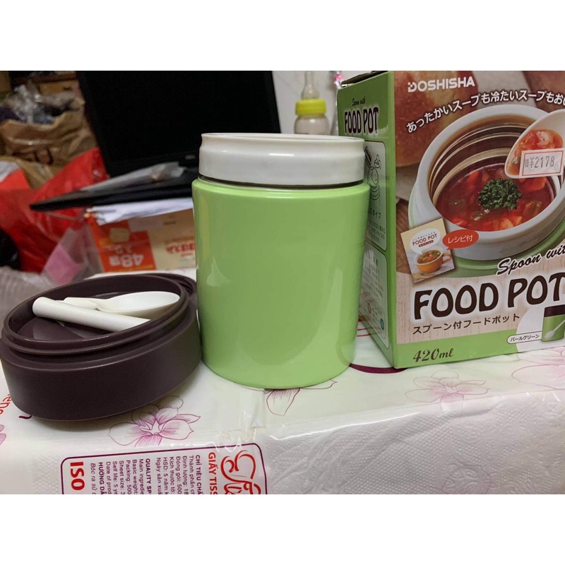 Bình ủ giữ nhiệt nóng lạnh Doshisha hàng nhật nội địa