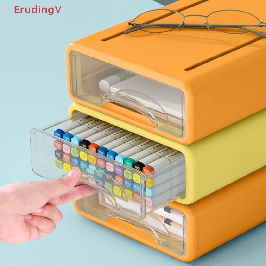 Hộp Đựng Tài Liệu / Mỹ Phẩm Để Bàn Dạng Ngăn Kéo Tiện Lợi