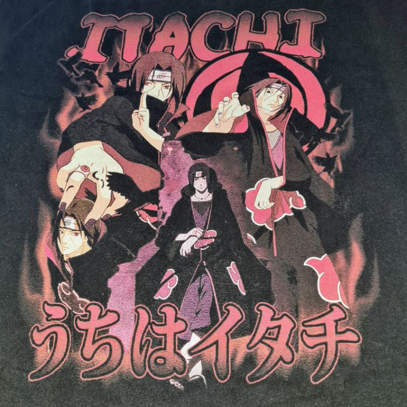 Áo thun oversize ITACHI WASHED - Áo phông anime unisex nam nữ