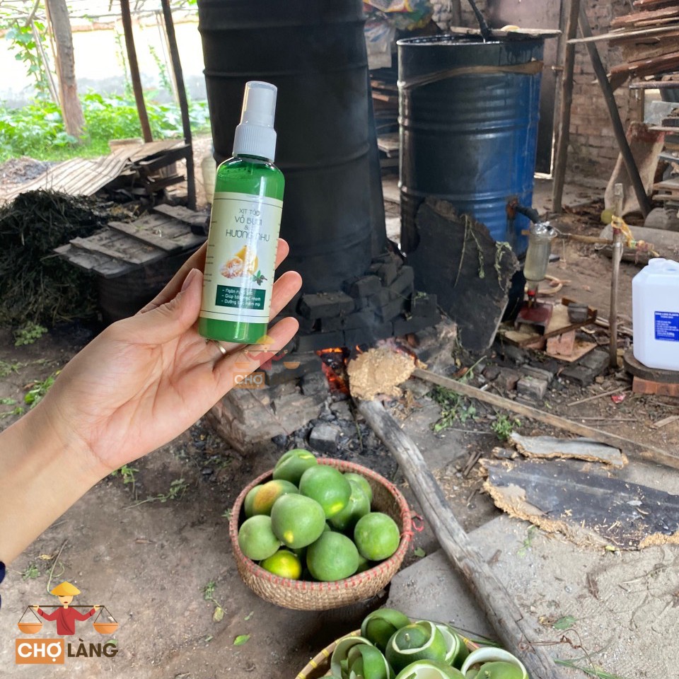 Xịt Tóc Vỏ Bưởi Hương Nhu giảm rụng, kích mọc tóc  [Nguyên Chất Nhà Làm]